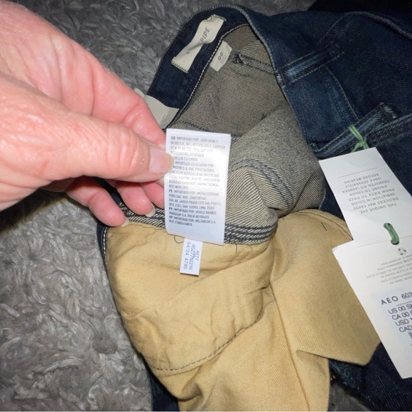 AMERICAN EAGLE AE77 Premium Stovepipe Carpenter Jeans Dark Wash High Waist 00Shr - Picture 8 of 12